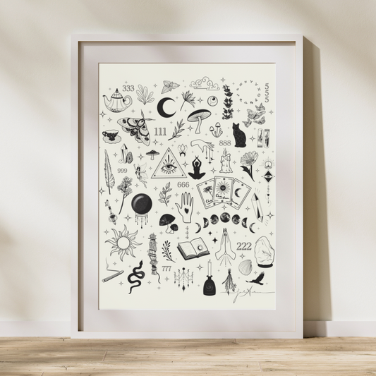 Witchy Symbols -Fine Art Print
