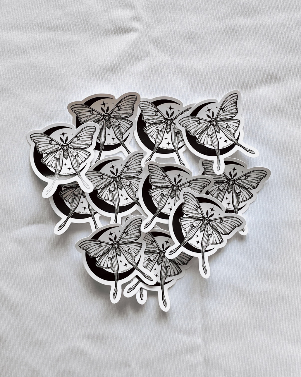 Moon Moth (B&W) Sticker