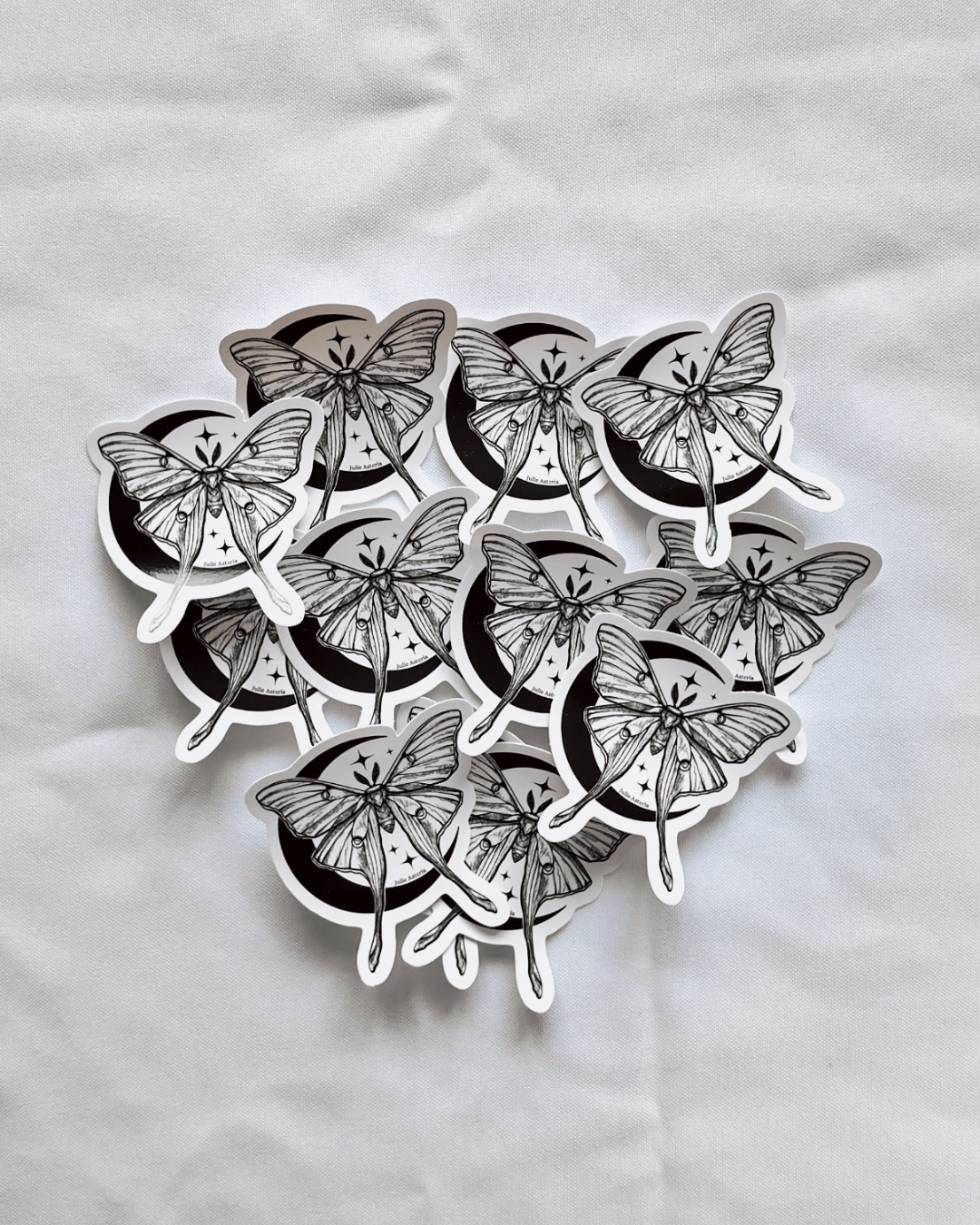 Moon Moth (B&W) Sticker
