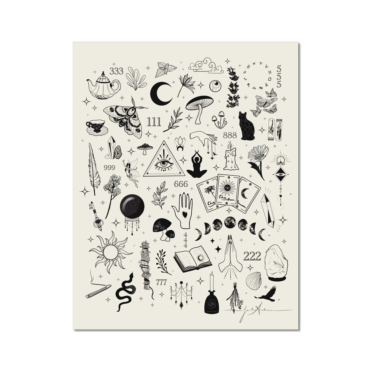 Witchy Symbols -Fine Art Print