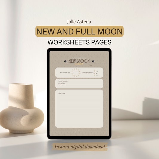 New Moon and Full Moon Worksheets. Digital Download