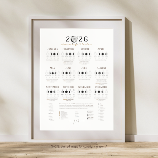 2026 Moon Calendar Fine Art Print