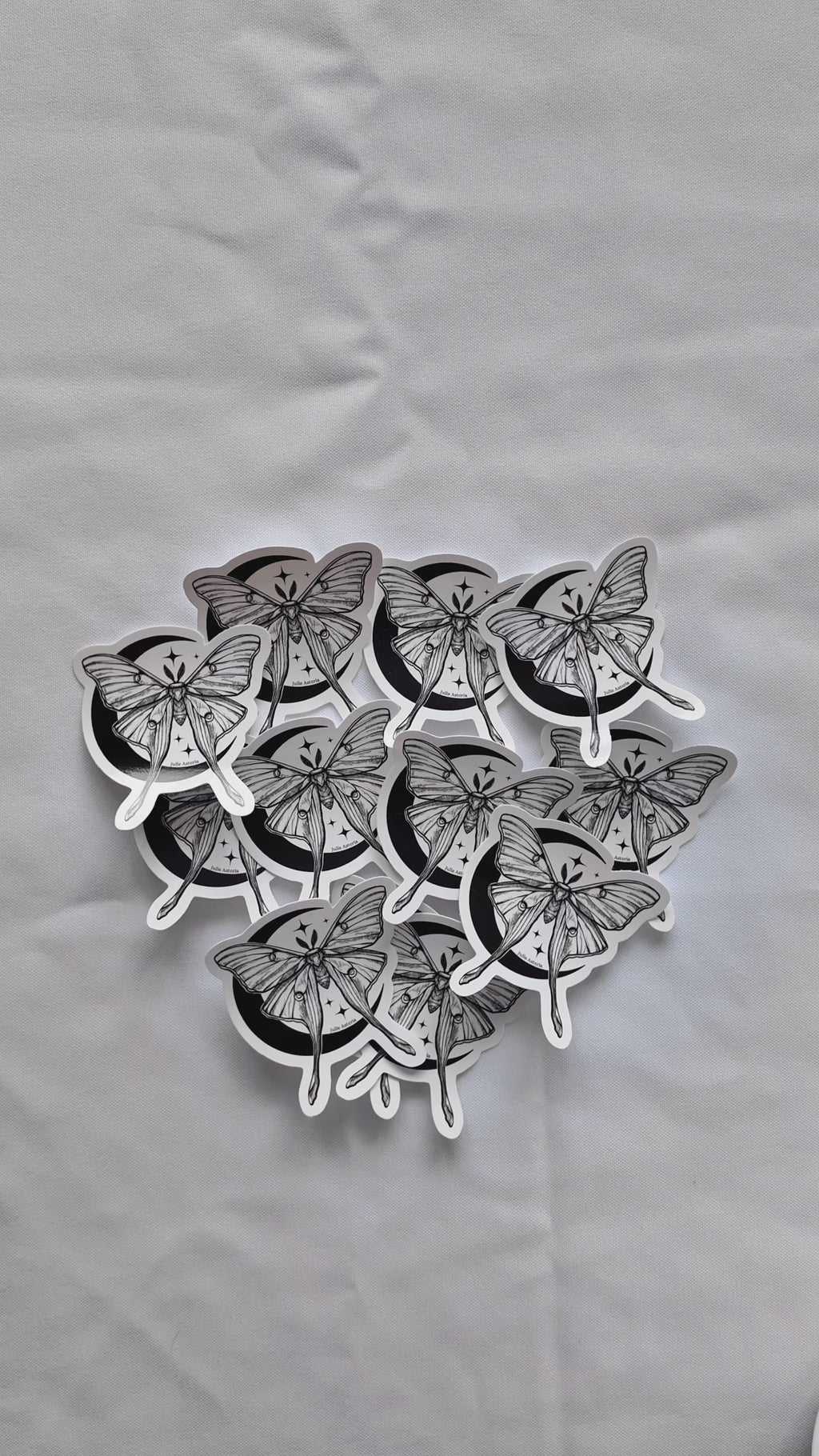 Moon Moth (B&W) Sticker