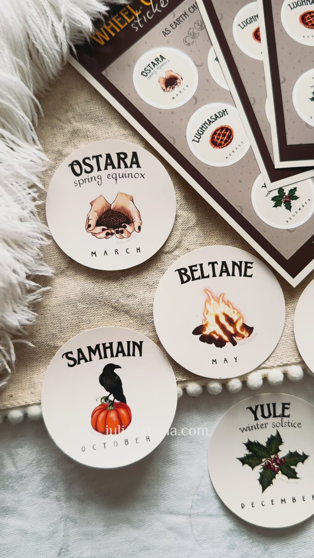 Sticker Sheet- Wheel of the Year